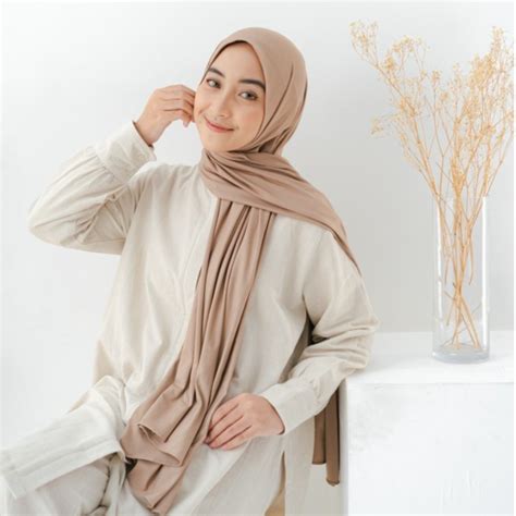 Jual Pashmina Kaos Meleyot Jersey Premium Shopee Indonesia