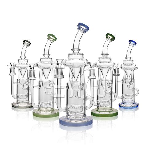 Esigo Hot Sale Wholesale Functional Recycler Assorted Colors Oil Dab Rig Shisha Dry Herb Glass