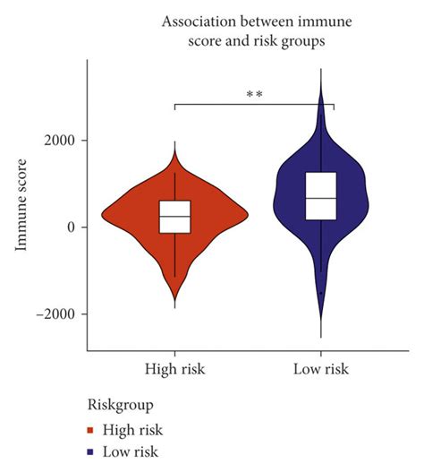 Comparison Of Stromal And Immune Scores Among High And Low Risk Groups