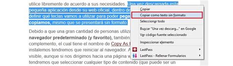 Como Copiar Un Texto Sin Formato De Internet A Word Copiar Texto