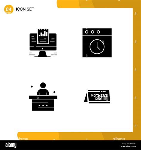 L Nea Vectorial Editable Paquete De Glifos S Lidos Simples De Informe