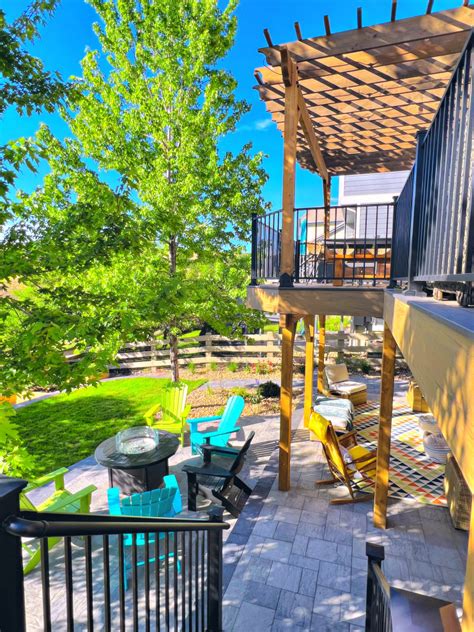 Superior Co Deck Pergola And Patio Combination Backyard Upgrade