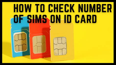 How To Check Number Of Sims On Id Card Online