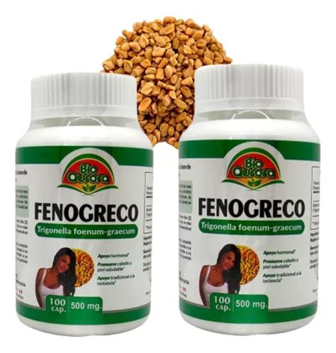 Pack 2 Frascos Fenogreco 200 Cápsulas X 500 Mg Original Cuotas sin