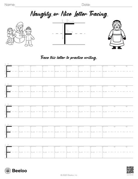 Naughty Or Nice Letter Tracing Beeloo Printable Crafts And Activities