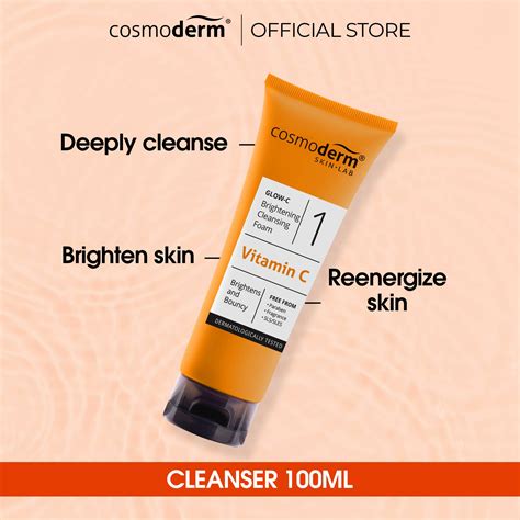 Cosmoderm Glow C Brightening Cleansing Foam Ml