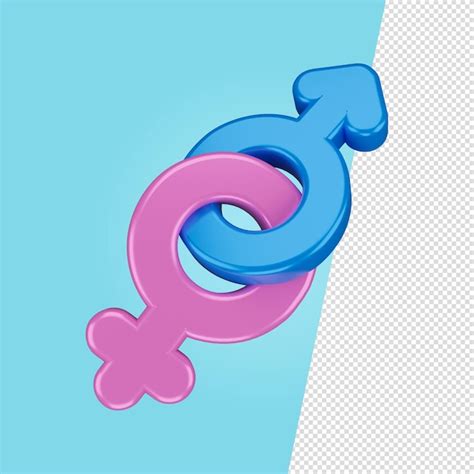 Premium Psd Gender Symbol Man And Woman 3d Render