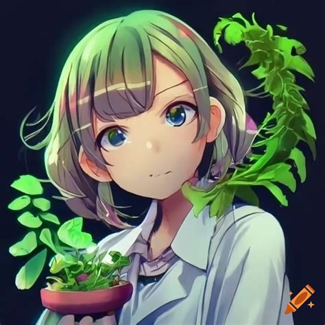 Plants Anime Girl Scientist Future On Craiyon