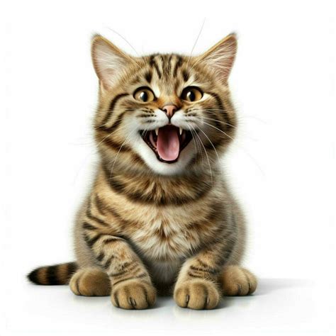 Grinning Cat emoji on white background high quality 4k hdr 30687998 ...