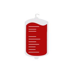 Donate Blood Donor Service Plastic Bag Red Icon Vector Image