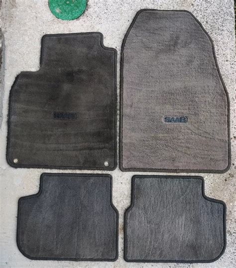 Saab Floor Mat Set Mats Sedan Convertible Black Gray