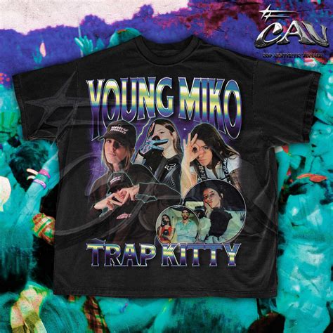 Young Miko Trap Kitty Bootleg Vintage T Shirt Artista de Etsy México