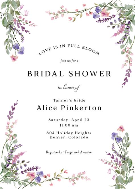 Elegant & Cheap Bridal Shower Invitations