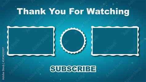 Animated End Screen with blue background. Suitable for vlog channel, content creator, etc. Stock ...