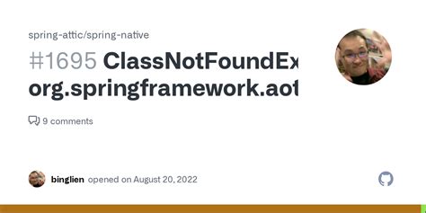 Classnotfoundexception Org Springframework Aot