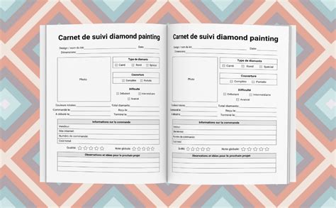 Amazon Fr Carnet De Suivi Diamond Painting Cahier De Suivi Diamond