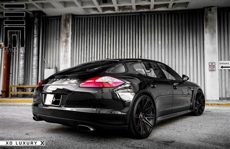 Black Panamera on Milan Matte Black Wheels by XO Luxury — CARiD.com Gallery