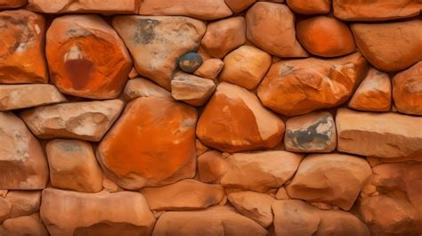 Premium Photo A Wall Of Red Rocks With The Word Rock On It