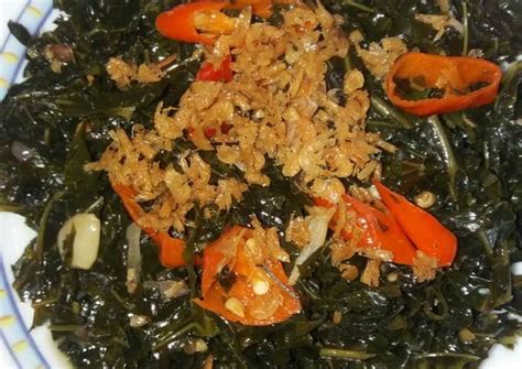 Resep Tumis Daun Pepaya Jepang Taburan Udang Rebon Oleh Rina Haryanti