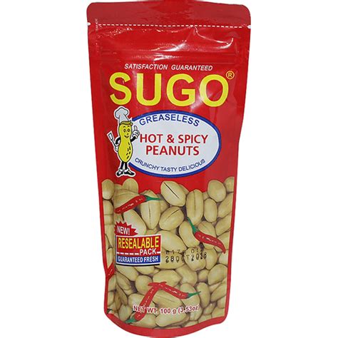 Sugo Greaseless Hot And Spicy Peanuts 100g Chips And Crackers Walter Mart