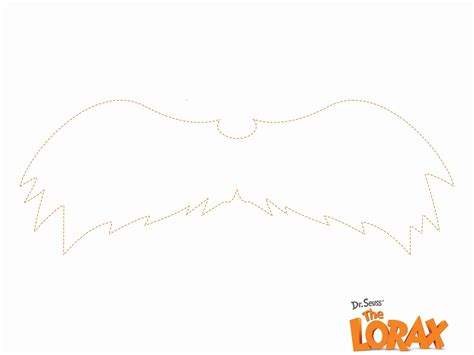 Lorax Mustache And Eyebrows Template