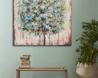 Original Large Gold Tree Oil Painting / by HandmadePieceGallery