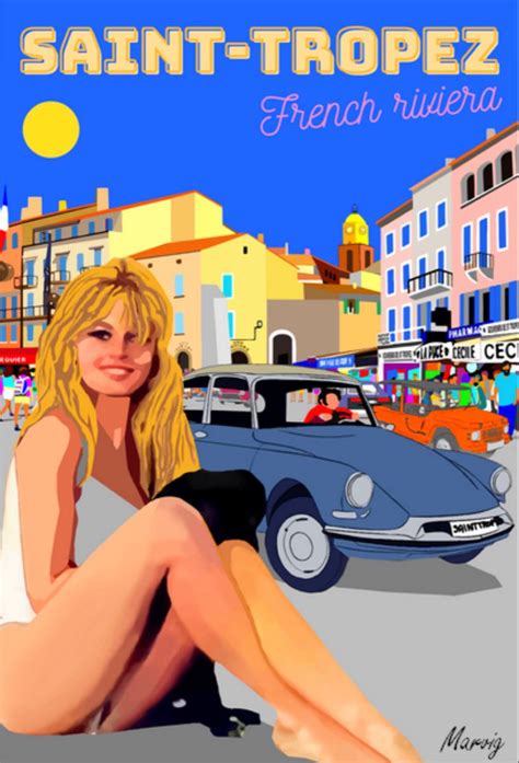 Marc Vigneron Saint Tropez St Tropez Poster Vintage Vintage