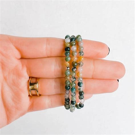 Indian Agate Layered Bracelet • The Green Crystal