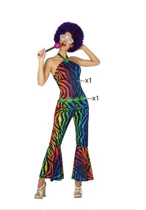 Costume Femme Disco Arc En Ciel Xl Atosa Boumba Boutique D