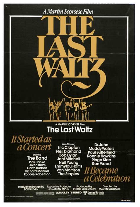 The Last Waltz Movie Posters From Movie Poster Shop