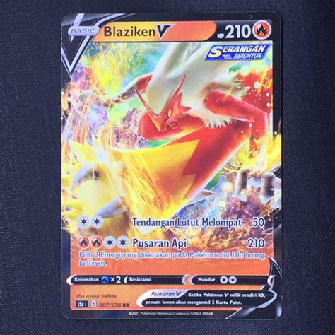 Jual Pokemon Tcg Blaziken V Dan Vmax Rrr Indonesia Holo Foil Shopee