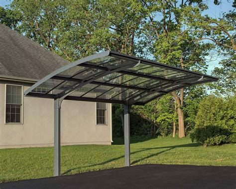 Arizona Breeze Ft X Ft Gray Single Slope Cantilever Carport