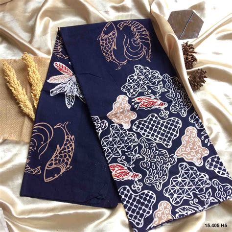 Jual Batik Tulis Asli Madura Udang Bandeng Dasaran Hitam Navy Terbaru