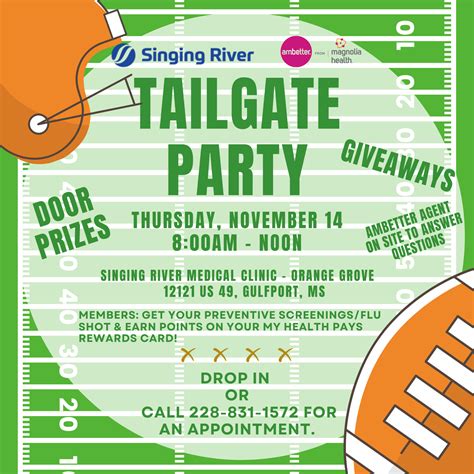 Tackle the Flu Tailgate Party | Singing River Health System