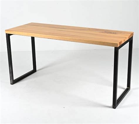 Industrial Steel And Butcher Block Console Table