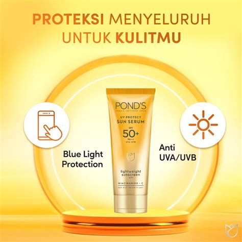 Jual Ponds Uv Protect Sun Serum Spf Pa Uva Uvb Shopee Indonesia