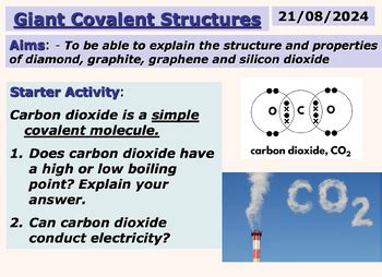 Giant Covalent Structures Complete Lesson Resource By Dr Ellie Tpt