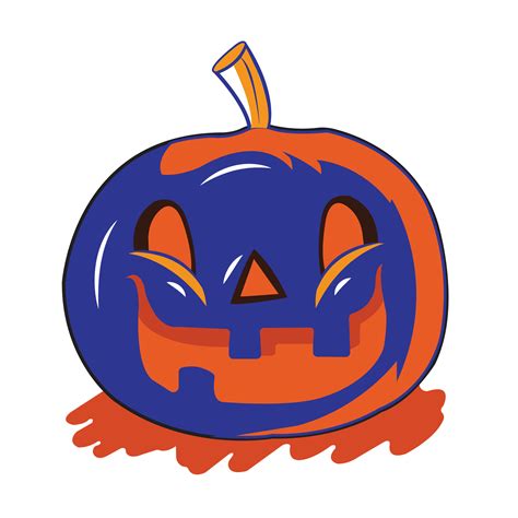 Halloween Pumpkin Vector Design With Blue Color Isolated On White Background 29412932 Vector Art