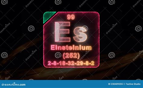 Modern Periodic Table Element Einsteinium Stock Illustration ...