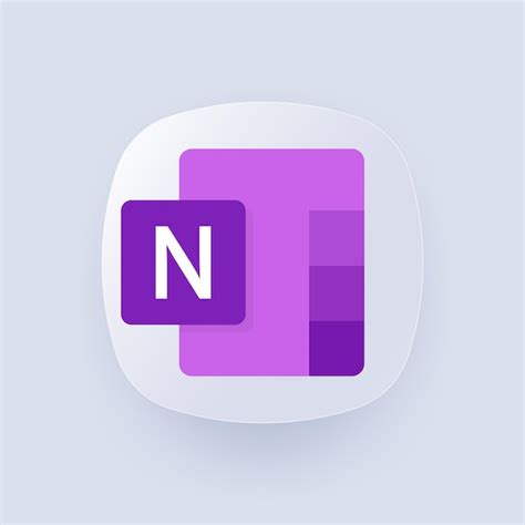 Premium Vector Microsoft Onenote Logo Program For Creating Quick Notes And Organizing Personal