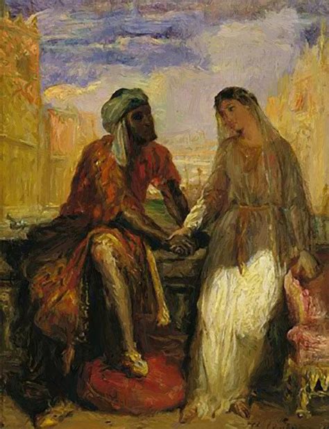 Othello And Desdemona In Venice 1850 Painting by Chasseriau Theodore