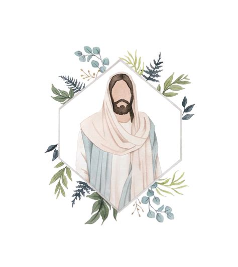 Jesus Christ Faceless Portrait Watercolor Print Etsy