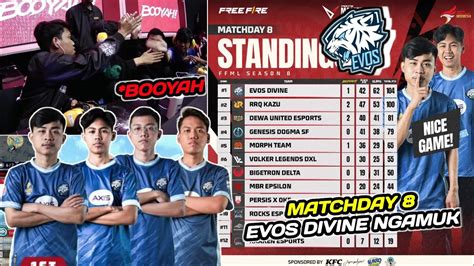 Full Highlight Evos Divine Ffml Season 8 Matchday 8 Youtube