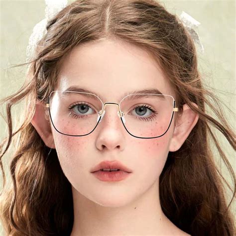 Gd New Design Half Rim Beautful Women Metal Optical Frame Ready To