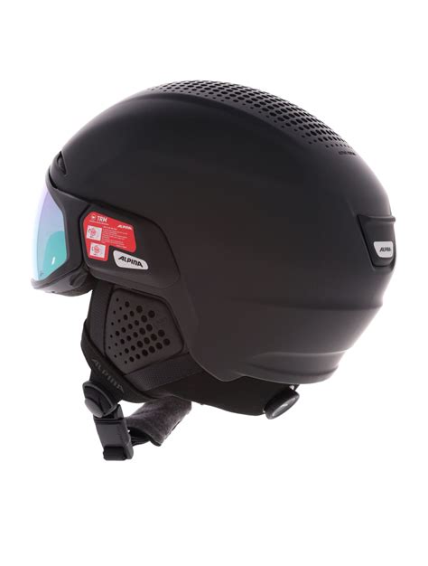 Alpina Alto Q Lite Skihelm Met Vizier Unisex Black Matt Gold Mirror