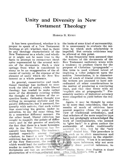 Unity And Diversity In New Testament Theology Pdf Jesus Paul The