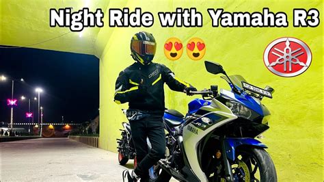 Night Ride With Yamaha R3 😍 Akrapovic Exhaust Sound🔊 Yamaha R3