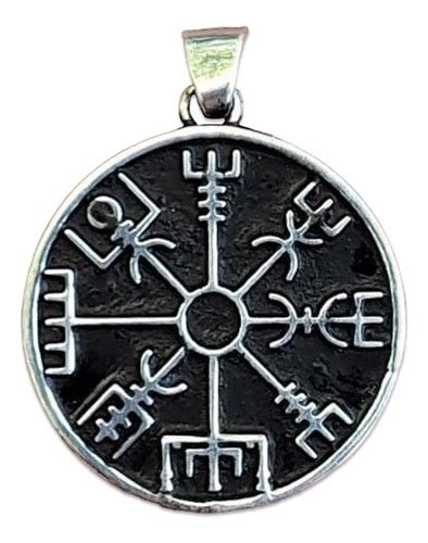 Dije Vegvísir Brújula Vikinga En Plata 925 Maciza Envío gratis