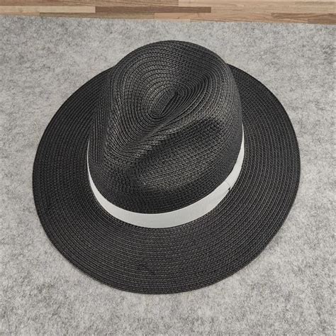 Gray Adjustment Cm Chapeau De Paille Surdimensionn Pour Hommes