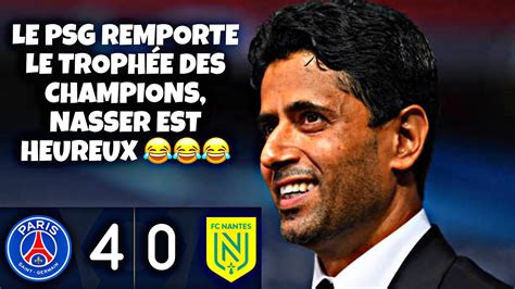 Le Psg Remporte Le TrophÉe Des Champions 2022 Nasser Est Heureux 😂😂😂😂